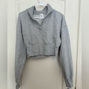 Cropped gray Aerie sweatshirt